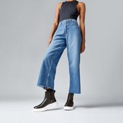 FitFlop x Song Hye Kyo <br>F-MODE Contrast-Stitch Flatform Chelsea Boots