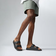 GEN-FF Men's Adjustable Padded-Leather Two-Bar Slides