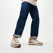 F-MODE FLOW Men's Leather/Suede Sneakers