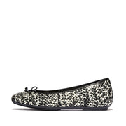 DELICATO Bow Woven Ballet Flats