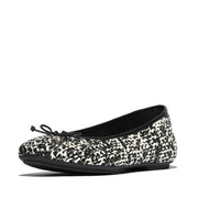 DELICATO Bow Woven Ballet Flats