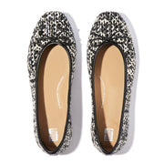DELICATO Bow Woven Ballet Flats