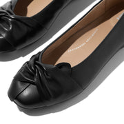 DELICATO Soft-Twist Leather Ballet Flats
