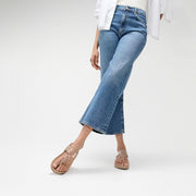 FINO Beadie-Button Metallic Toe-Post Sandals