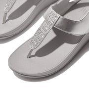 FINO Crystal-Mix T-Strap Sandals