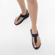 FINO Crystal-Mix T-Strap Sandals