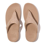 LULU Crystal-Mix Toe-Post Sandals