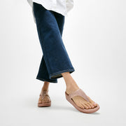 LULU Crystal-Mix Toe-Post Sandals