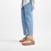 LULU Multi-Tonal Glitter Toe-Post Sandals