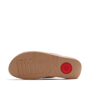 LULU Leather Cross Slide Sandals