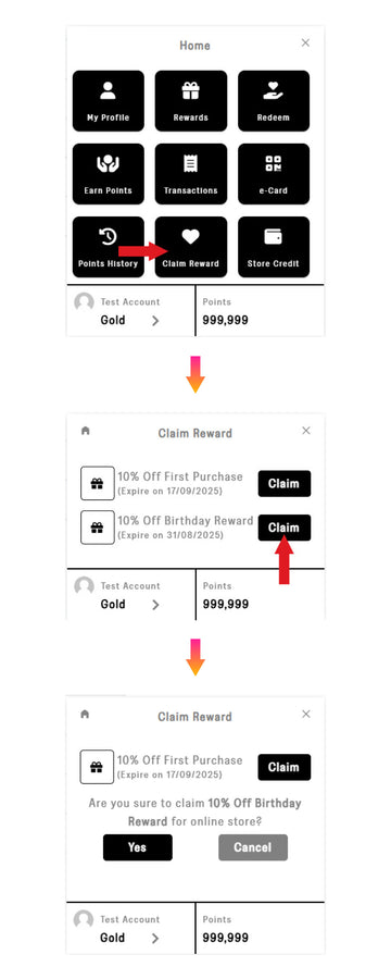 Mobile Birthday Voucher Step 2