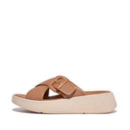 F-MODE Buckle Canvas Flatform Cross Slides