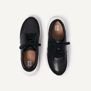 F-MODE Leather/Suede Flatform Sneakers