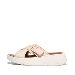 F-MODE Buckle Canvas Flatform Cross Slides