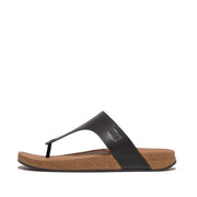 IQUSHION Men's Leather Toe-Post Sandals