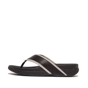 FitFlop SURFER Men's Webbing/Leather Toe Post Sandals - Clay Grey (HB5-A93)  | FitFlop Singapore