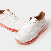 F-MODE Ombre-Sole Leather/Mesh Flatform Trainers