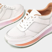 F-MODE Ombre-Sole Leather/Mesh Flatform Trainers