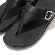 LULU Adjustable Leather Toe-Post Sandals