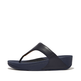 LULU Leather Toe-Post Sandals - Deepest Blue