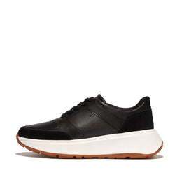 F-MODE Leather/Suede Flatform Sneakers