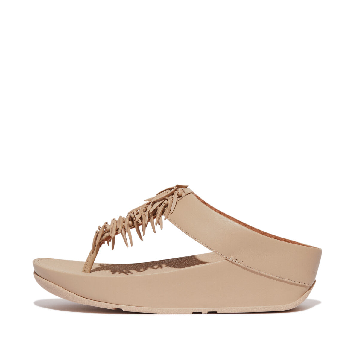 RUMBA Beaded Leather Toe-Post Sandals - Latte Beige (HQ4-A94) | FitFlop  Singapore