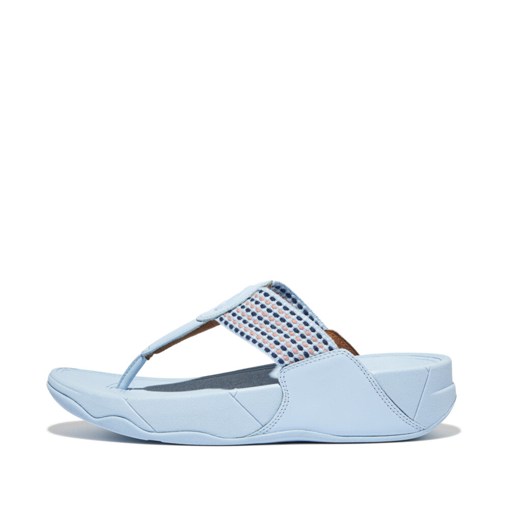 WALKSTAR Finestripe Webbing Toe-Post Sandals - Sky Blue Mix (FA7-A04) |  FitFlop Singapore